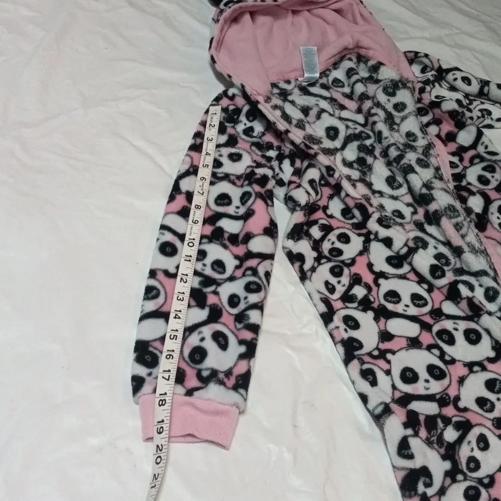 The Children's Place Pajamas Footed Fleece Size L10/12 Panda Bear Girl's
